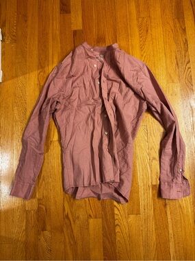 Casual Button-Down Shirt in Dusty Rose